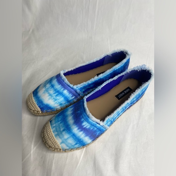 Women’s Nine West Maybe2 Frayed Blue Tie Dye Loafers 6M - Picture 3 of 8